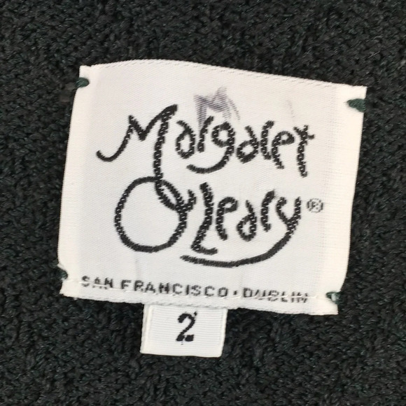 Margaret O Leary Cardigan Womens 2 Green Knit‎ Wool Sweater V Neck Vintage - Picture 11 of 15